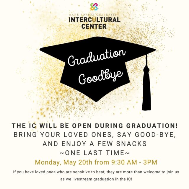 Class of 2024!! If you'd like to make one last round through the IC or say goodbye, we will be open during graduation!!
